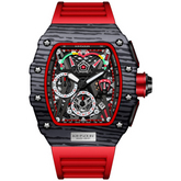 Carlophis K-2013B Grid Men's Ana-Digi Racing Watch - Tonneau-Style