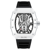 Carlophis K-2395B Flux Transparent Tonneau Watch - Unisex & Fashion Jelly