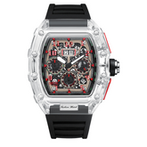 Carlophis K-2411B Volt Transparent Chronograph Watch - Unisex & Jelly Style