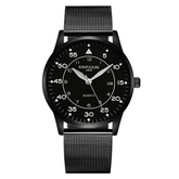 Carlophis K-1866B Bauhaus Ultra-Thin Watch - Unisex & Milanese Mesh