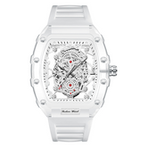 Carlophis K-2392B Construct Transparent Tonneau Watch - Unisex & Architectural