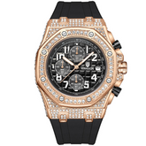 Carlophis K-1225B Regal Crystal-Accent Watch - Unisex & Dual-Display