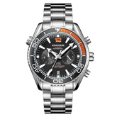 Carlophis K-1804A Abyss Explorer Automatic Watch - Men's & Orange Bezel
