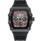 Carlophis K-2103B Cobra Men's Racing Tonneau Watch - PVD & Sport