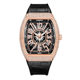 Carlophis K-2132B Ignition Iced-Out Tonneau Watch - Men's & Sport