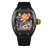 Carlophis Grin Smiley Face Skeleton Watch - Unisex & Pop Art Style