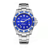 Carlophis K-1268A Crest Automatic Crystal Bezel Diver-Style Watch
