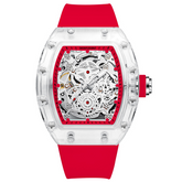 Carlophis K-2015A Automatic Men's Tonneau Watch - Luminous & Dual Display