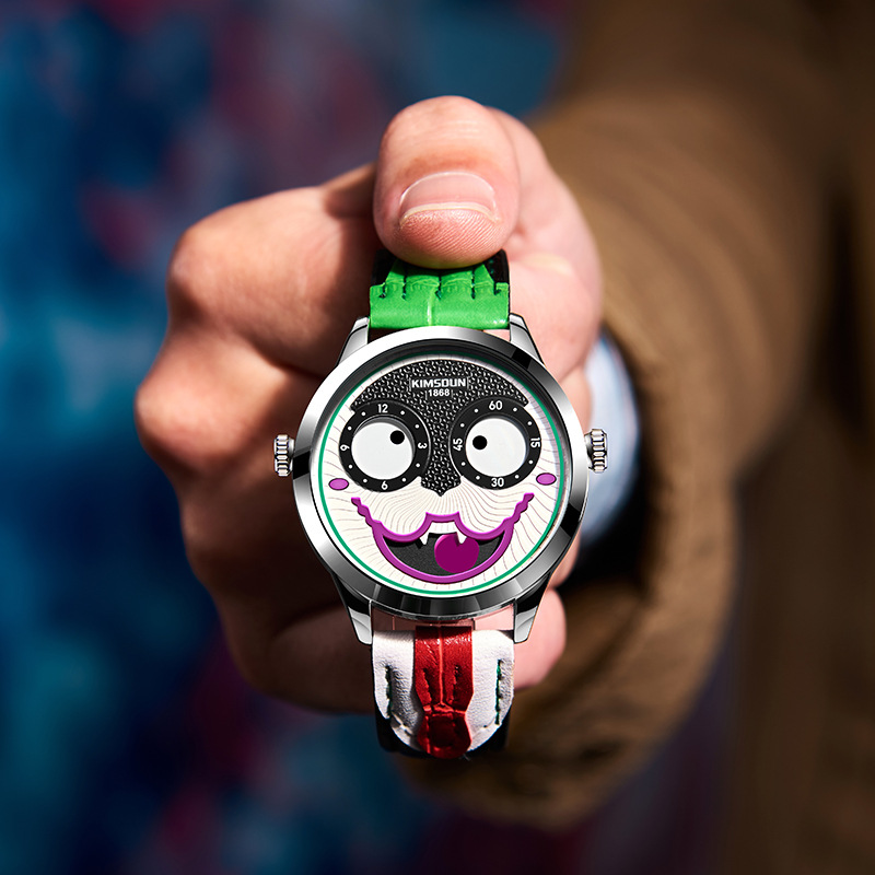 Carlophis K-1212B Jester "Joker Dial" Watch - Unisex & Animated Face