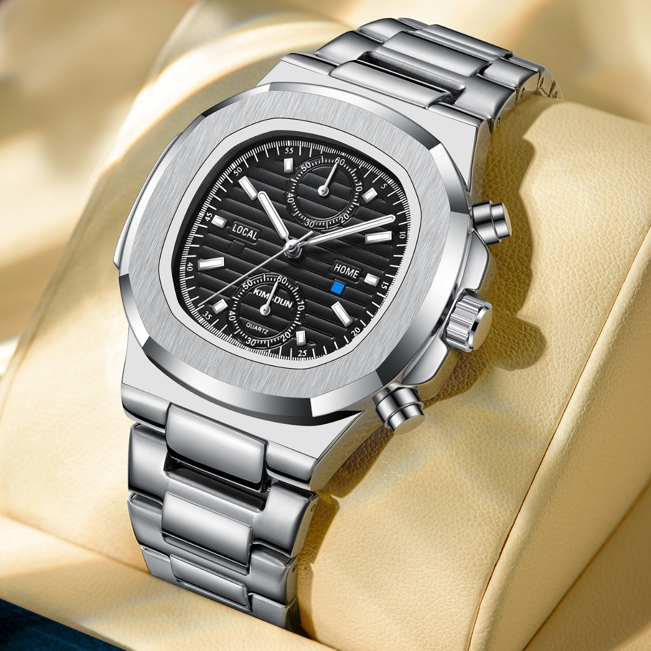 Carlophis K-918B Odyssey Chronograph Watch - Unisex & Porthole-Style