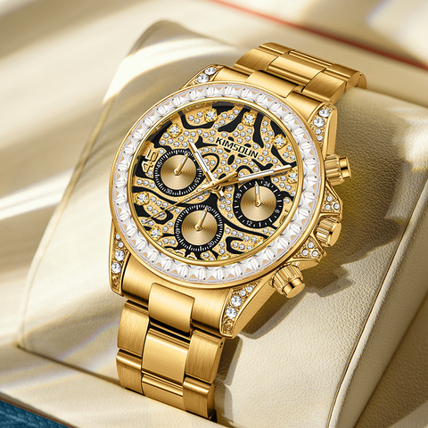 Carlophis K-1834B Alpha 3D Tiger Watch - Unisex & Crystal Bezel