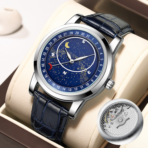 Carlophis K-1827B Vortex Rotating Star Dial Watch - Unisex & Celestial