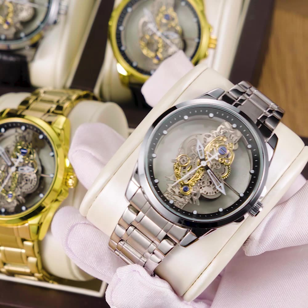 Carlophis K-1822B Aperture Skeleton Watch - Unisex & Classic Design