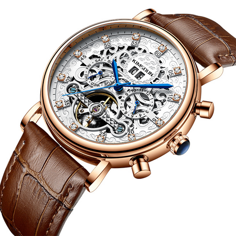 Carlophis K-2023A Maestro Automatic Watch - Unisex & 3D Engraved Dial