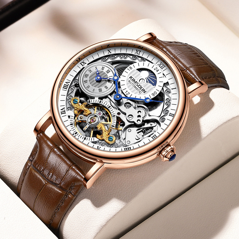 Carlophis K-2028A Meridian Automatic Dual-Time GMT Watch - Unisex