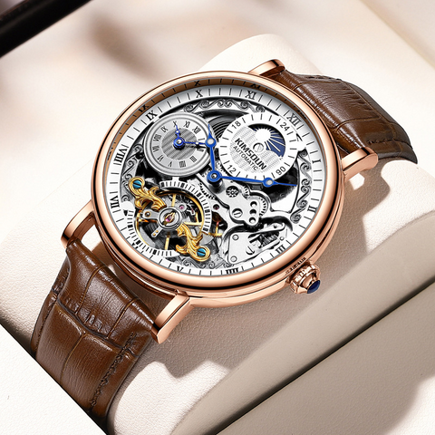 Carlophis K-2028A Meridian Automatic Dual-Time GMT Watch - Unisex