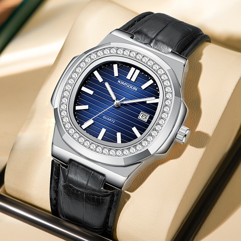 Carlophis K-1854B Lumina Crystal Skeleton Watch - Unisex & Porthole-Style