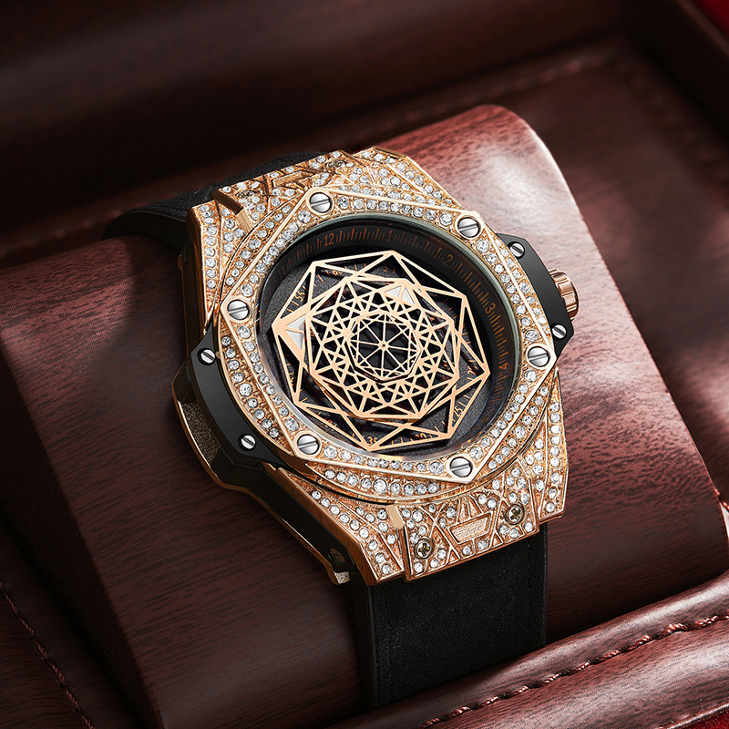 Carlophis K-109A Stature Automatic Crystal Bezel Watch - Men's & Mechanical