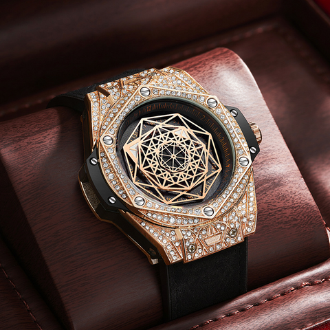 Carlophis K-109A Stature Automatic Crystal Bezel Watch - Men's & Mechanical