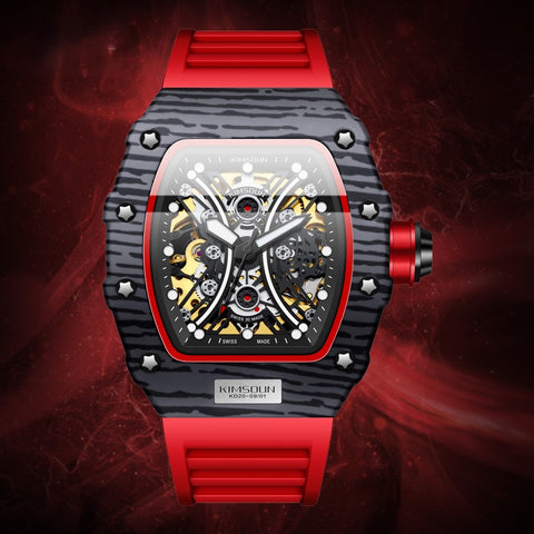 Carlophis K-2011A Men's Automatic Dual-Display Watch - Bull & Half-Moon