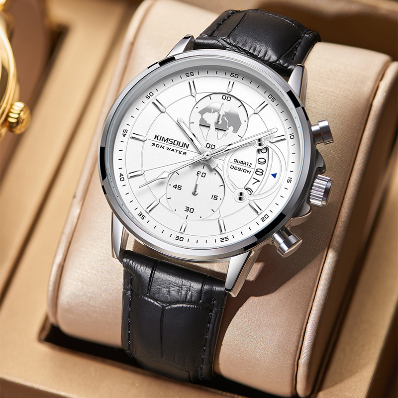 Carlophis K-1815B Linear Ultra-Thin Watch - Unisex & Small Seconds Dial