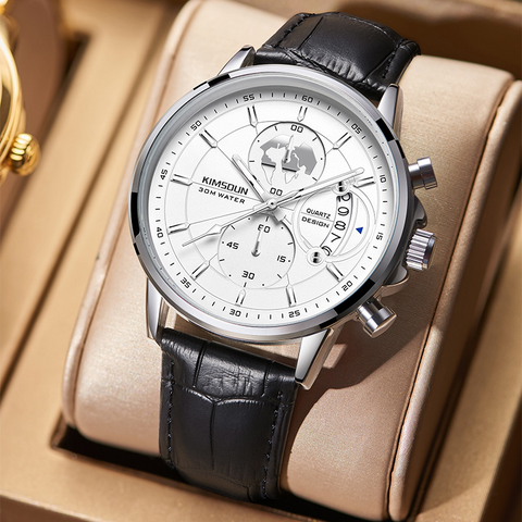 Carlophis K-1815B Linear Ultra-Thin Watch - Unisex & Small Seconds Dial