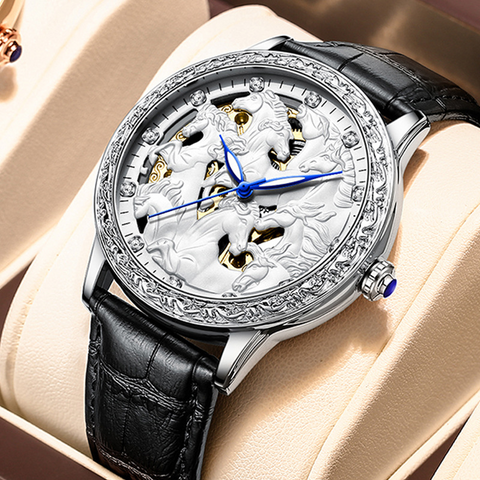Carlophis K-2196A Virtuoso Automatic 3D Horse Watch - Unisex & Mechanical