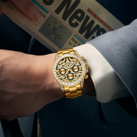 Carlophis K-1834B Alpha 3D Tiger Watch - Unisex & Crystal Bezel