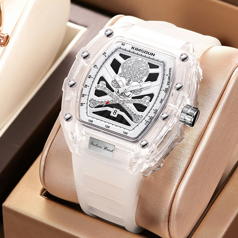 Carlophis K-2106B Lucid Transparent Watch - Unisex & Colorful Jelly Style