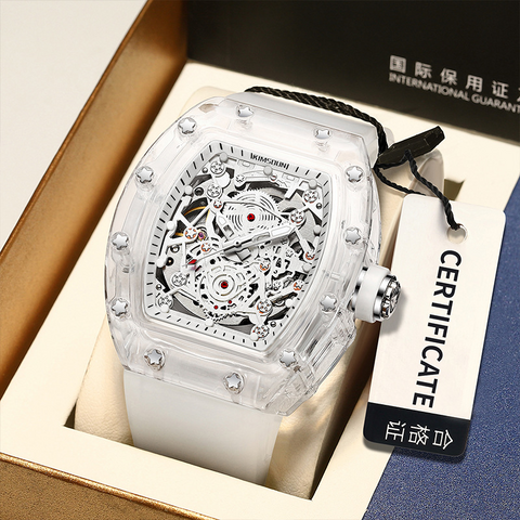 Carlophis K-2015A Automatic Men's Tonneau Watch - Luminous & Dual Display