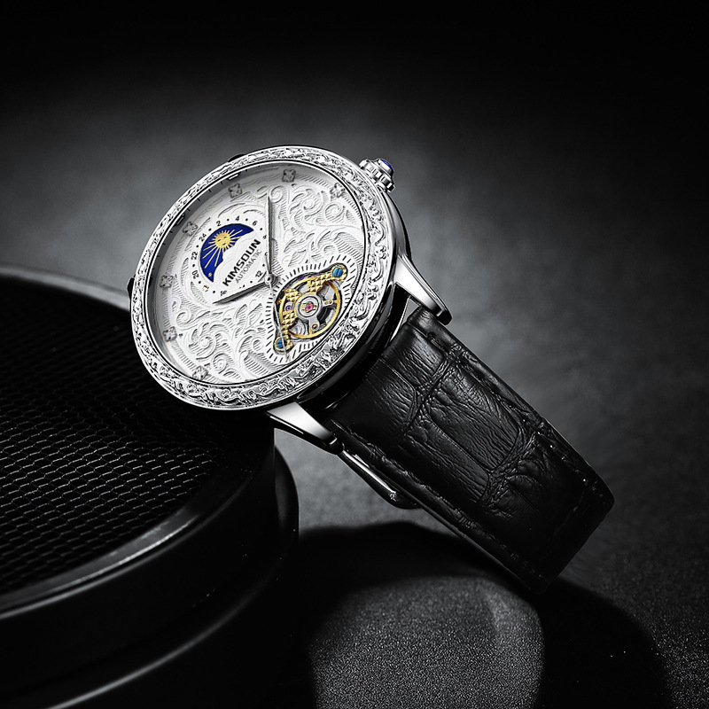 Carlophis K-2029A Equinox Automatic Sun & Moon Watch - Unisex & Mechanical