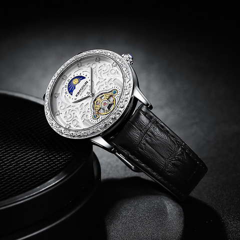 Carlophis K-2029A Equinox Automatic Sun & Moon Watch - Unisex & Mechanical