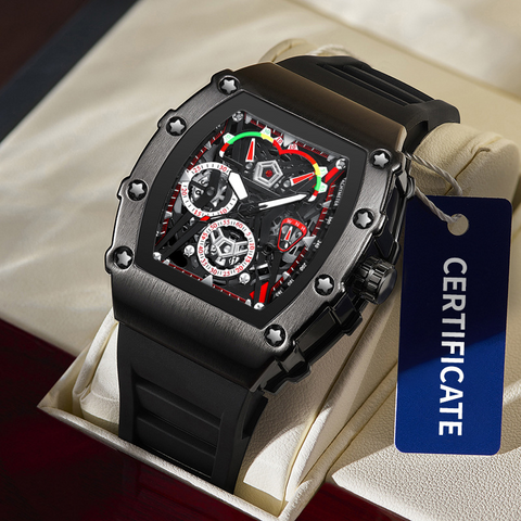 Carlophis K-2102B Velocity Men's Tonneau Watch - Sport & Vibrant Colors