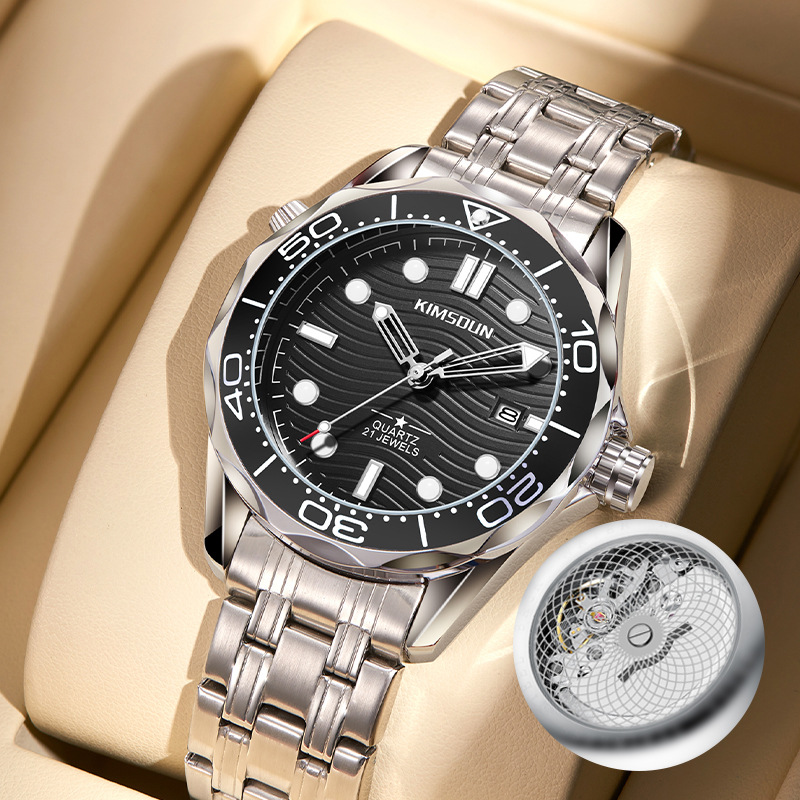 Carlophis K-1808B Triton Skeleton Steel Bracelet Watch - Unisex