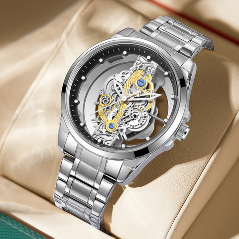 Carlophis K-1822B Aperture Skeleton Watch - Unisex & Classic Design