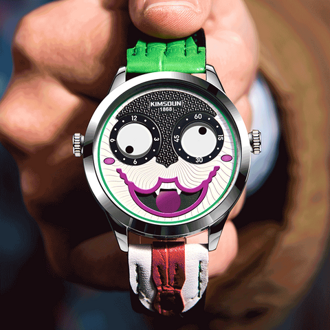 Carlophis K-1212B Jester "Joker Dial" Watch - Unisex & Animated Face