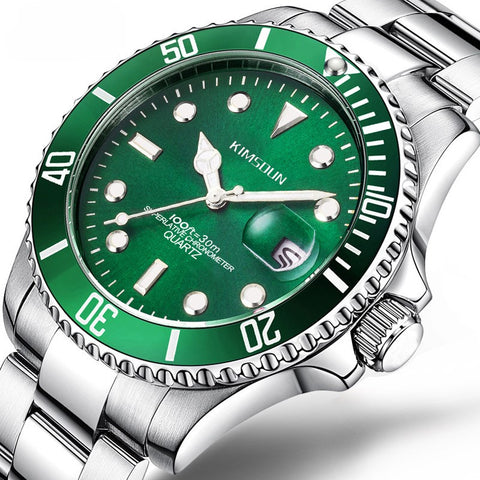 Carlophis K-1022B Men's "Submariner" Style Watch - Luminous & Waterproof