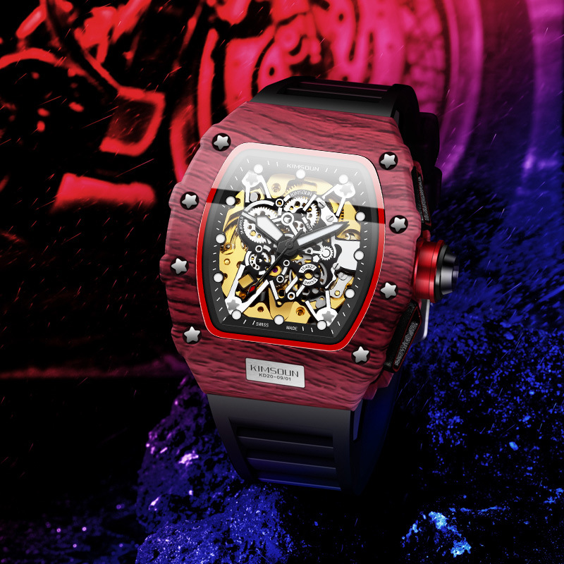 Carlophis K-2012A Raptor Automatic Tonneau Watch - Men's & See-Through