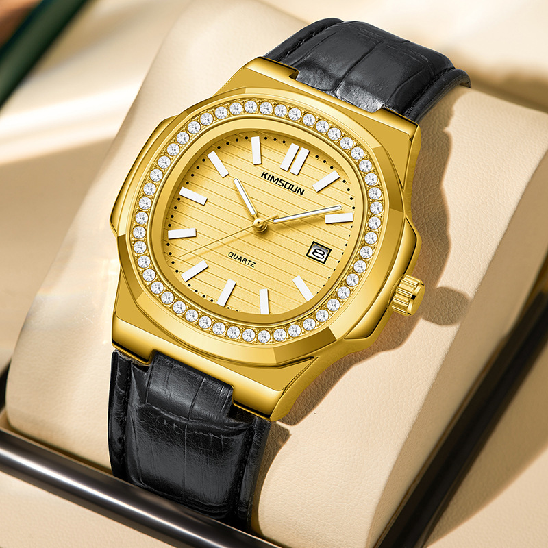 Carlophis K-1854B Lumina Crystal Skeleton Watch - Unisex & Porthole-Style