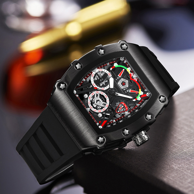 Carlophis K-2102B Velocity Men's Tonneau Watch - Sport & Vibrant Colors