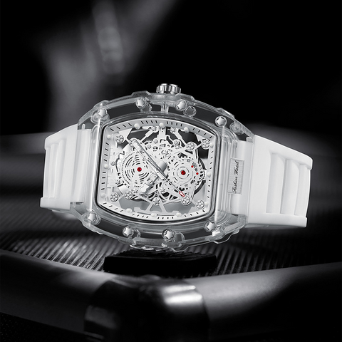 Carlophis K-2392B Construct Transparent Tonneau Watch - Unisex & Architectural