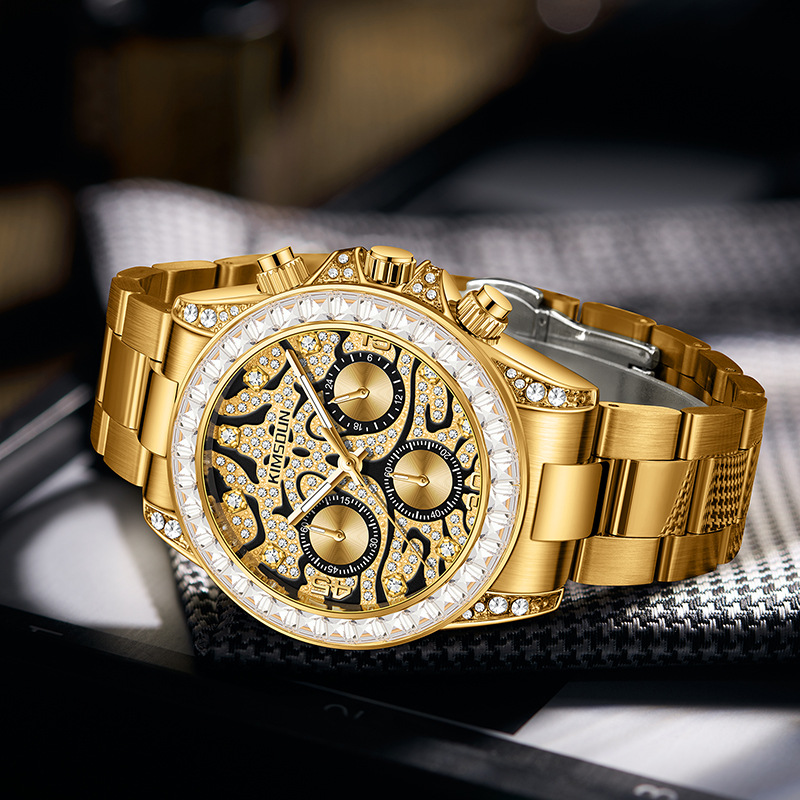 Carlophis K-1834B Alpha 3D Tiger Watch - Unisex & Crystal Bezel