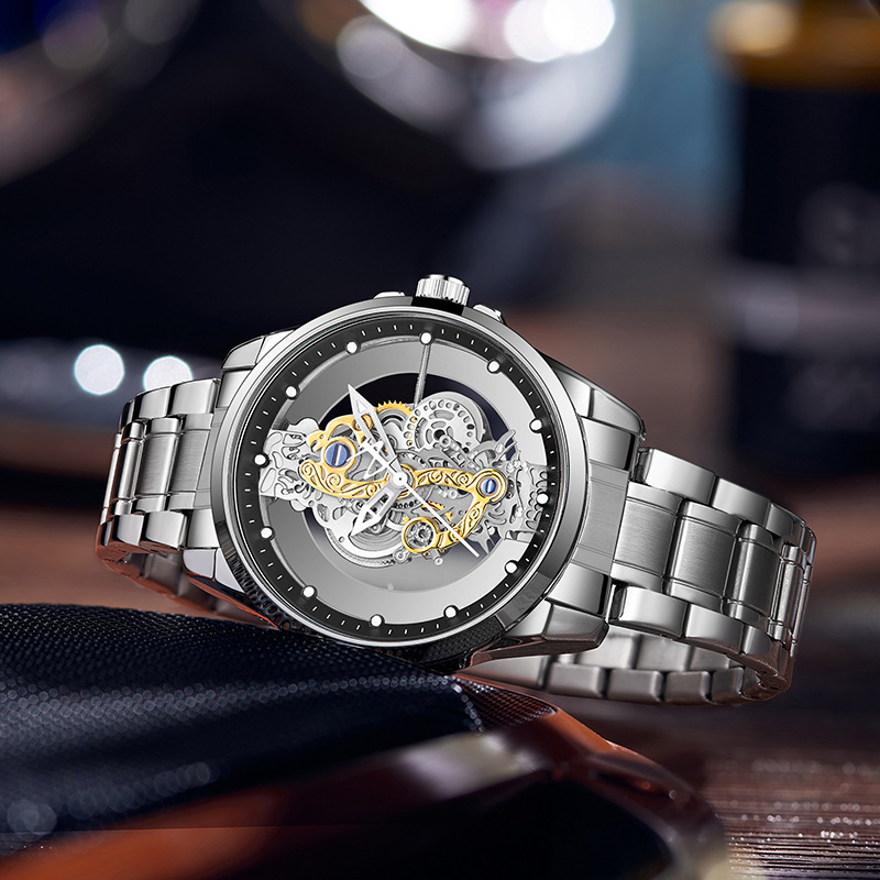 Carlophis K-1822B Aperture Skeleton Watch - Unisex & Classic Design