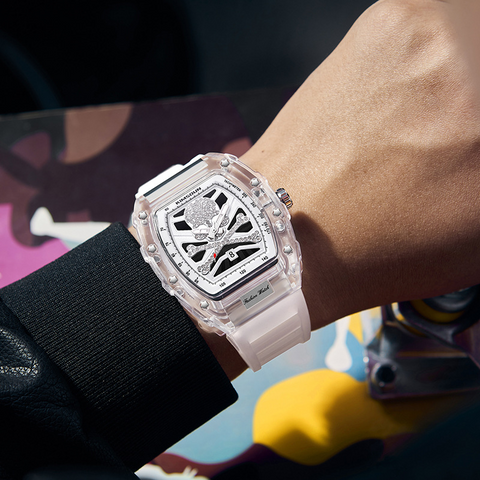 Carlophis K-2106B Lucid Transparent Watch - Unisex & Colorful Jelly Style