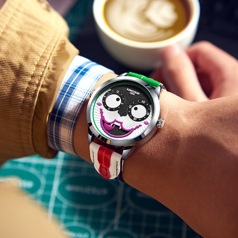 Carlophis K-1212B Jester "Joker Dial" Watch - Unisex & Animated Face
