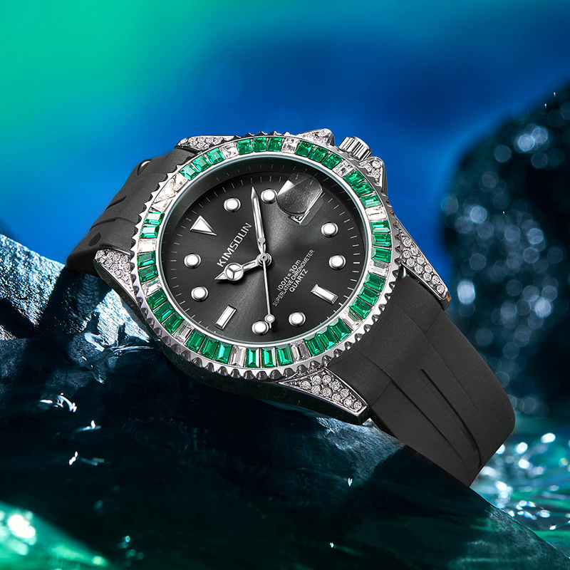 Carlophis K-1268B Marina Crystal Bezel Diver-Style Watch - Unisex