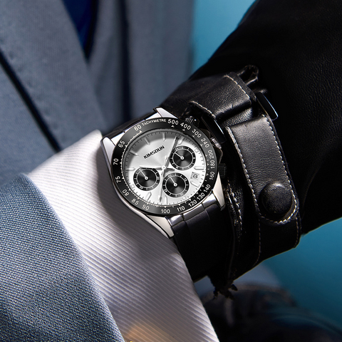 Carlophis K-1810B Le Mans "Panda Dial" Chronograph Watch - Unisex & Racing