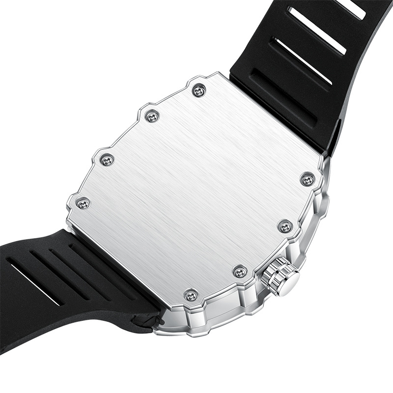 Carlophis K-2404B-YZ Vector Men's Tonneau Watch - Motorsport-Inspired