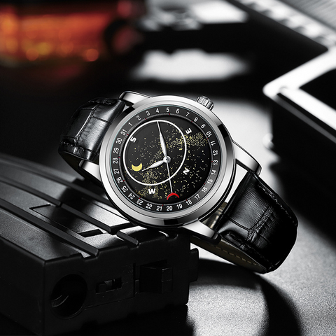 Carlophis K-1827B Vortex Rotating Star Dial Watch - Unisex & Celestial