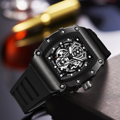 Carlophis K-2018B Stance Men's Tonneau Watch - Artistic & No-Logo Dial